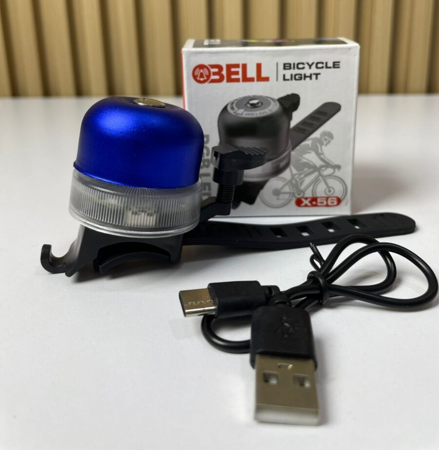 Timbre Con Luz De Seguridad Bicicleta